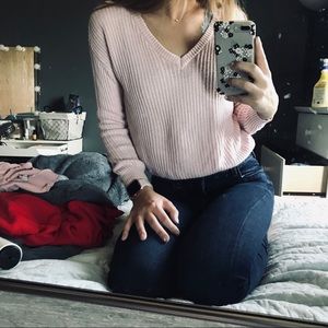 pink sweater